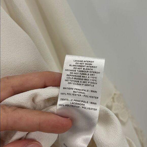 See By Chloe Top With Wide Lace Sleeves Size 36 - Picture 5 of 15